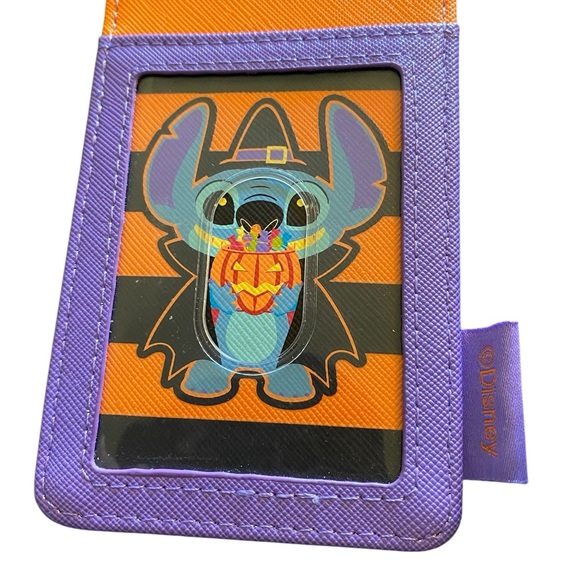 Loungefly Stitch Orange Purple Key Card Holder - Picture 2 of 3